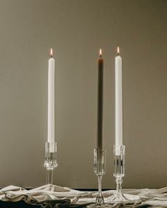 Each taper candle holder is uniquely-shaped by hand seamlessly blending together a classic and modern look